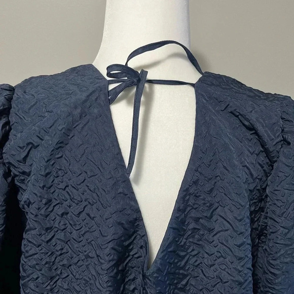 Hudson North Easy V  neck Short Sleeve Short Dress Midnight Blue - Picture 11 of 16